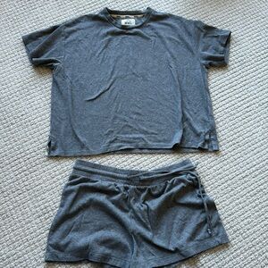 Madewell MWL Loungewear T Shirt and Shorts SIZE m